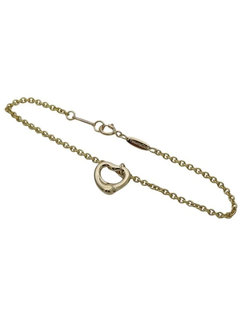 Tiffany & Co Bracelet Elsa Peretti Open Heart Yellow Gold Polished